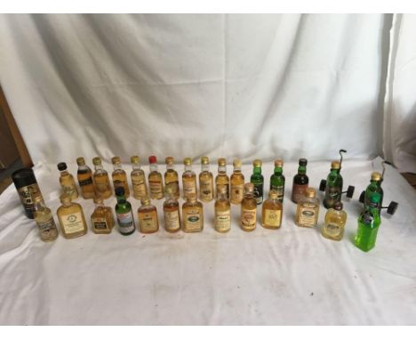  Sale Item:    BOX 30 WHISKY &amp; OTHER MINIATURES   Vat Status:   No Vat   Buyers Premium:  This lot is subject to a Buyers