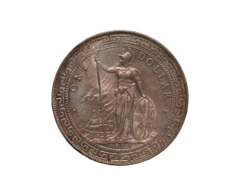 GREAT BRITAIN - BRITISH TRADE DOLLAR 1903/02 B OVERDATE
Britannia standing holding a trident and a shield, date below, revers