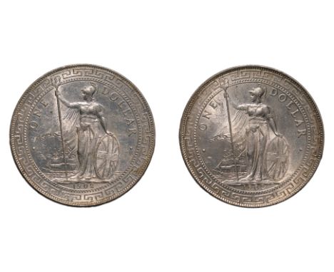 GREAT BRITAIN - BRITISH TRADE DOLLAR 1902 B (2)
Britannia standing holding a trident and a shield, date below, reverse with C