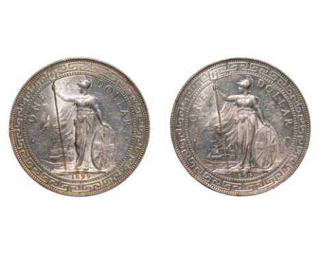 GREAT BRITAIN - BRITISH TRADE DOLLAR 1899 B (2)
Britannia standing holding a trident and a shield, date below, reverse with C