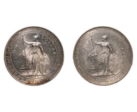 GREAT BRITAIN - BRITISH TRADE DOLLAR 1899 B (2)
Britannia standing holding a trident and a shield, date below, reverse with C