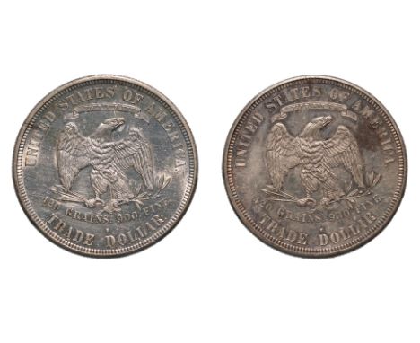 UNITED STATES TRADE DOLLAR 1877 S (2)
San Francisco mint, Liberty seated facing left, date below, reverse with eagle holding 