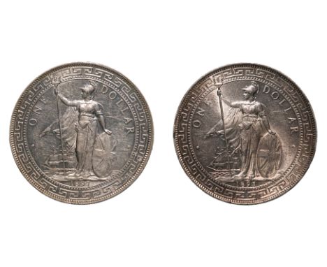 GREAT BRITAIN - BRITISH TRADE DOLLAR 1897 B (2)
Britannia standing holding a trident and a shield, date below, reverse with C