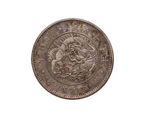 JAPAN - 1 YEN MEIJI YEAR 17 (1884)
Dragon within a beaded circle, legend in English and Japanese, reverse with chrysanthemum 