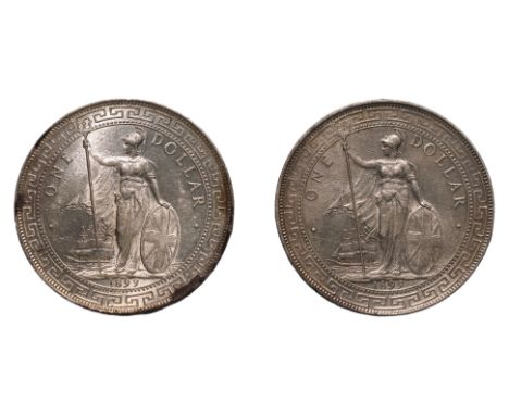 GREAT BRITAIN - BRITISH TRADE DOLLAR 1899 B (2)
Britannia standing holding a trident and a shield, date below, reverse with C