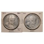 STRAITS SETTLEMENTS EDWARD VII 1 DOLLAR 1903 B; 1904 B (2)