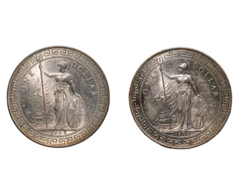 GREAT BRITAIN - BRITISH TRADE DOLLAR 1902 B (2)
Britannia standing holding a trident and a shield, date below, reverse with C