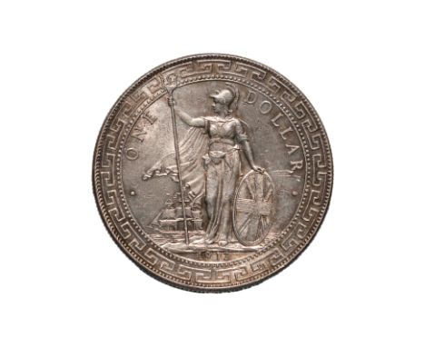 GREAT BRITAIN - BRITISH TRADE DOLLAR 1913 B
Britannia standing holding a trident and a shield, date below, reverse with Chine
