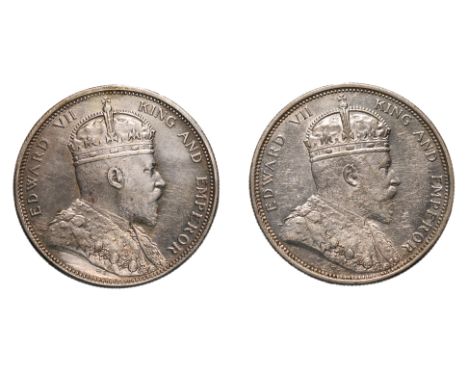 STRAITS SETTLEMENTS EDWARD VII 1 DOLLAR 1903 B INCUSE (2)
Crowned bust facing right, reverse with Arabesque design with denom