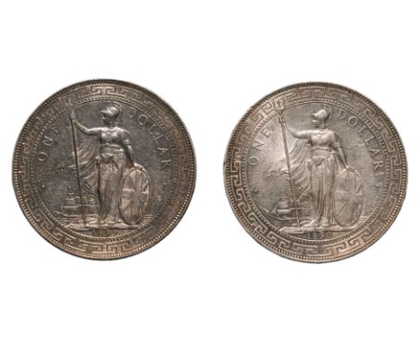 GREAT BRITAIN - BRITISH TRADE DOLLAR 1899 B (2)
Britannia standing holding a trident and a shield, date below, reverse with C