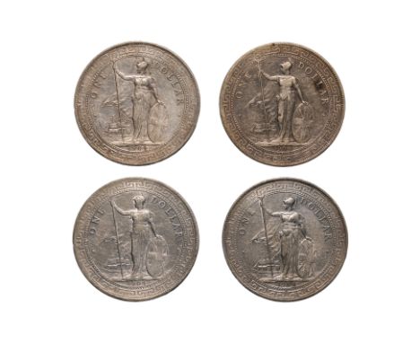 GREAT BRITAIN - BRITISH TRADE DOLLAR 1904 B OVERDATES (4)
Britannia standing holding a trident and a shield, date below, reve