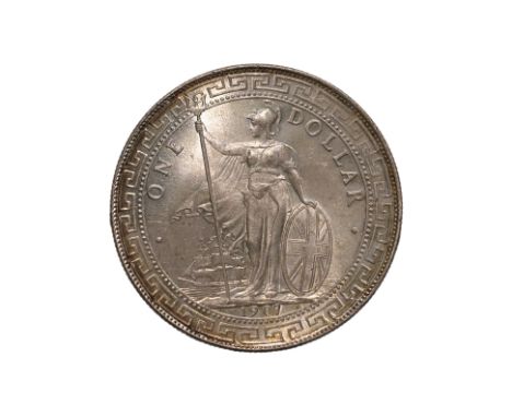 GREAT BRITAIN - BRITISH TRADE DOLLAR 1907 B
Britannia standing holding a trident and a shield, date below, reverse with Chine