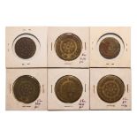 BRITISH NORTH BORNEO - LONDON BORNEO TOBACCO TOKENS (6)