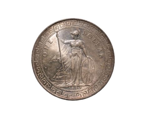 GREAT BRITAIN - BRITISH TRADE DOLLAR 1909
Britannia standing holding a trident and a shield, date below, reverse with Chinese
