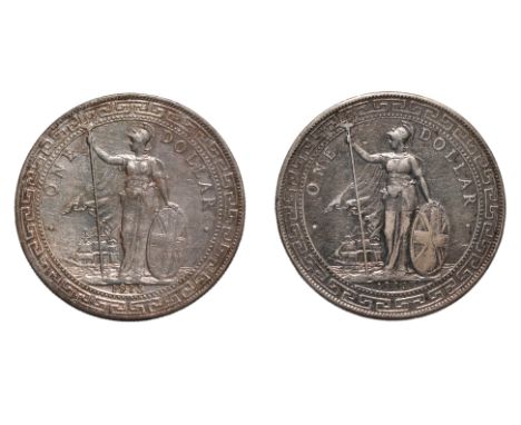 GREAT BRITAIN - BRITISH TRADE DOLLAR 1913 B (2)
Britannia standing holding a trident and a shield, date below, reverse with C