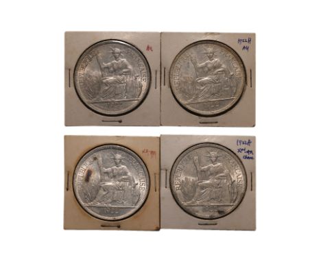 FRENCH INDOCHINA 1 PIASTRE DE COMMERCE 1922 H (4)
Marianne seated left with date in exergue below, reverse with denomination 