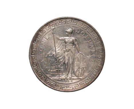 GREAT BRITAIN - BRITISH TRADE DOLLAR 1912 B
Britannia standing holding a trident and a shield, date below, reverse with Chine