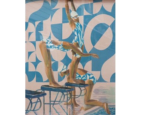 Benjamin Senior (b.1982), contemporary colour lithograph, ‘Stroke tempo’, unsigned, 75 x 58cm. Condition - good