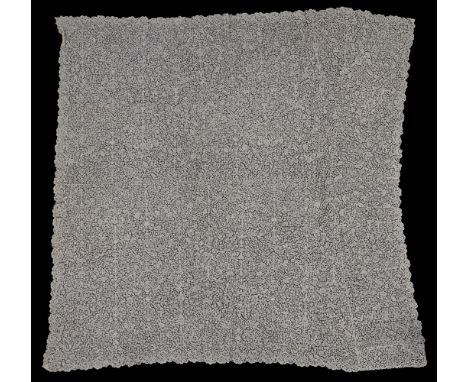 A rare late 17th century (1670-80) Flemish bobbin lace canopy possibly for a baby’s bercelonette (cradle), made for a wealthy