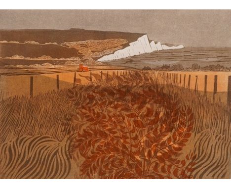 Robert Taverner (1920-2004), artists proof colour print, Seven Sisters, Eastbourne, signed in pencil, 37 x 49cm. Condition - 
