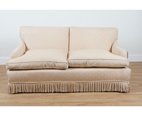 A HOWARD STYLE TWO SEAT SOFA165cm wide; 78cm highTotal depth 95cmSeat depth 60cm&nbsp;