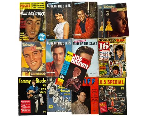 Various 60s and 70s pop and rock ephemera, magazines, booklets etc, featuring Elvis, Paul McCartney etc