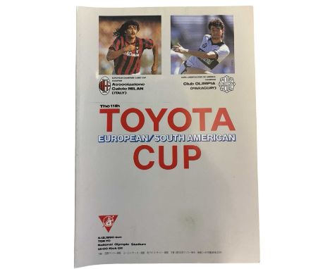 TOYOTA CUP PROGRAMME: AC Milan v Olimpia, 1981, Tokyo