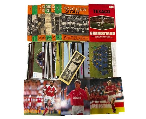 A collection of vintage football memorabilia, to include: - Soccer Star Magazines - 1960s - 1970s team photos (quantity, to i