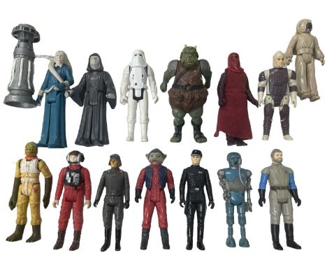A collection of vintage Kenner [LFL] Star wars figurines: 1983 Gamorrean Guard; 1983 Bib Fortuna; 1983 Nien Numb; 1980 Bossk;