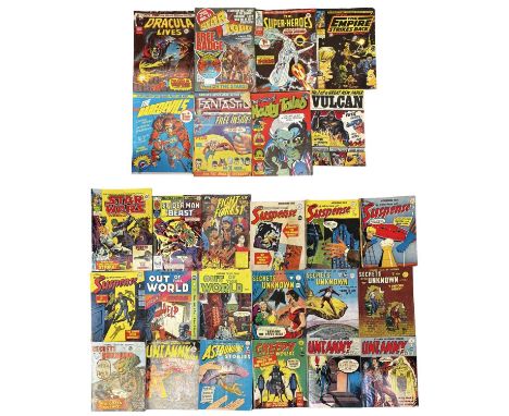 A collection of vintage sci-fi and horror comic books, to include Dracula Lives, #1, 1974Star Lord, #1, 1978 [with original f