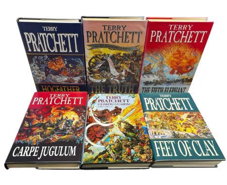 TERRY PRATCHETT: 6 Titles: THE TRUTH, 2000 [first]; THE FIFTH ELEPHANT, 1999 [first]; CARPE JUGULUM, 1998 [first]; GUARDS! GU