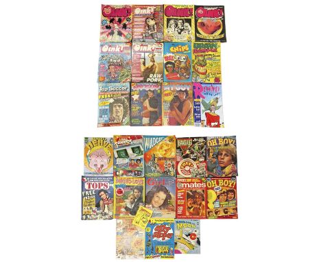 A collection of vintage comics/magazines, to include Brain Damage, #1; My Guy; Girl and Dreamer; Oh Boy!; Mates; Photo-Love; 