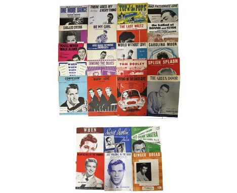 Assorted 50s and 60s pop sheet music