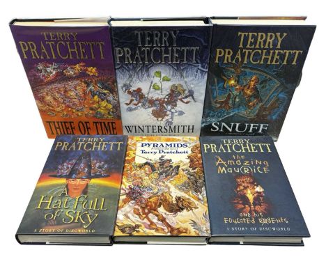 TERRY PRATCHETT: 6 Titles: PYRAMIDS, 1989 [first]; A HAT FULL OF SKY, 2004 [first]; THE AMAZING MAURICE AND HIS EDUCATED RODE