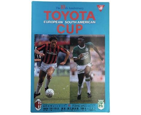 TOYOTA CUP PROGRAMME: AC Milan v Atletico Nacional [Columbia], December 17th 1989