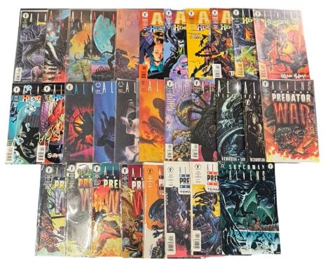 ALIENS COMIC BOOKS [Dark Horse]: Pig (1997); Aliens versus Predator versus The Terminator #1, 3-4 (2000); Alien versus Predat