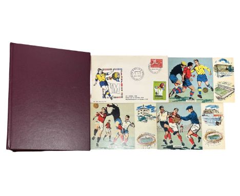 A folder containing a collection of 1958 World Cup First Day Covers