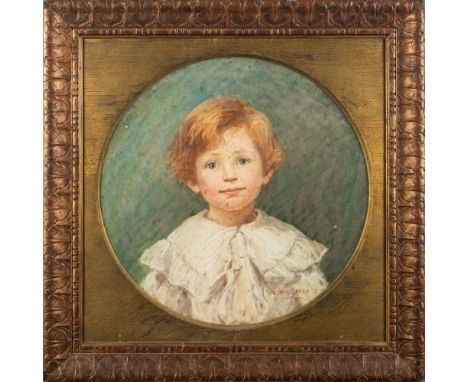 * Bethia Clarke [19/20th Century, d.1958] - Portrait of Jack Cole as a boy, head and shoulders,:-signed and dated '04pastel d