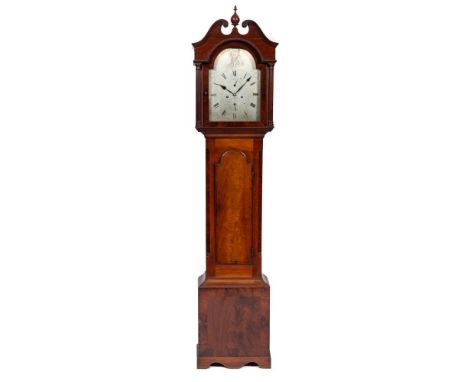 Walter Tucker, Exeter a mahogany longcase clock: the eight-day duration movement striking the hours on a bell, the twelve-inc