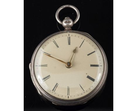 A silver open-faced key-wound pocket watch: having a plain balance with a pierced and engraved balance cock with Bosley regul