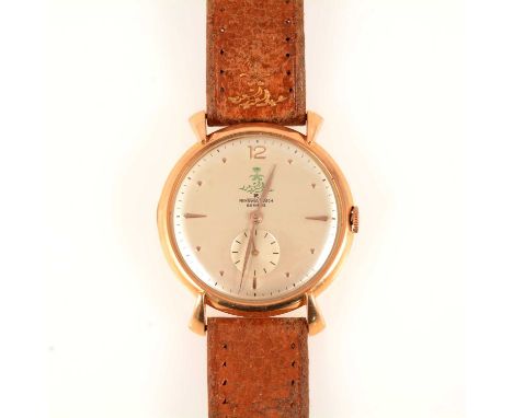 Printania Geneve - a gentleman's wristwatch, the 34mm light champagne baton dial having a subsidiary seconds dial and carries