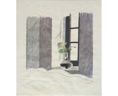 After David Hockney,Le Nid du Duc, May 1971,lithograph,54x44cm,paper water damaged.