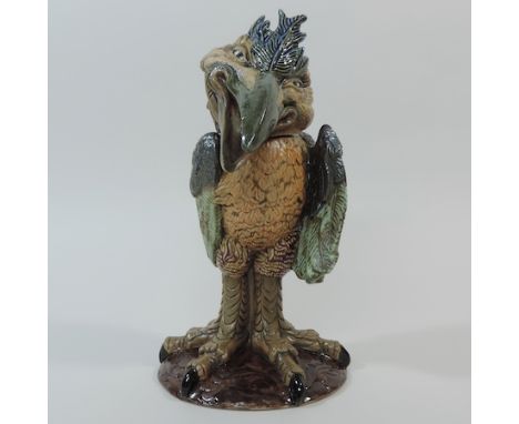 A Burslem pottery character flask, Archie, designed by Andrew Hull, 25cm tall