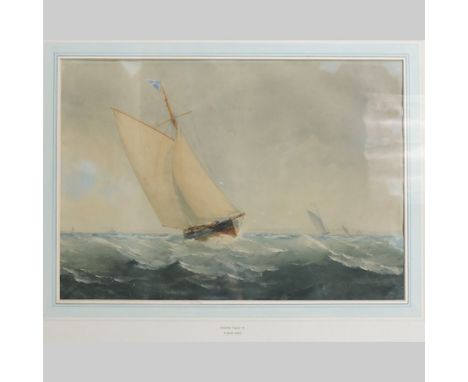 Charles Taylor Jnr, fl.1842-1883, seascape with sailing vessels, watercolour, 34 x 50cm