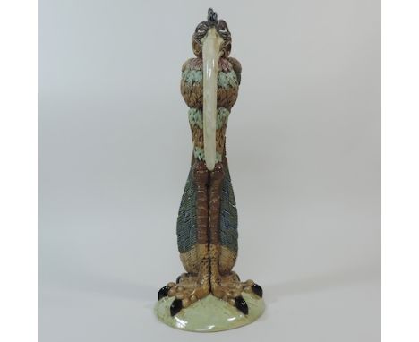 A Burslem pottery character flask, Olga, designed by Andrew Hull, 41cm tall