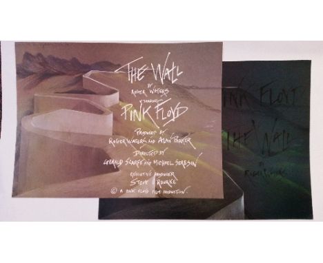 POP MUSIC, rare early pre-production booklet Pink Floyd - The Wall" Movie Promo Book.  The film's original format was to be c