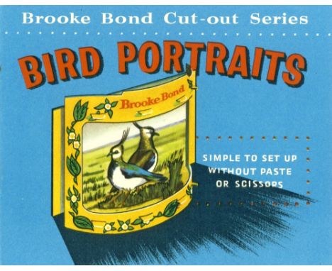 BROOKE BOND, Bird Portrait, Cut Out Series Booklets, The Lapwing, EX