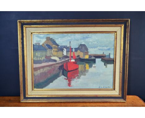 Peinture sur toile signé M L Rivoire Dimensions: 53,5 x 37 cm, 71 x 54,5 cm avec cadre 