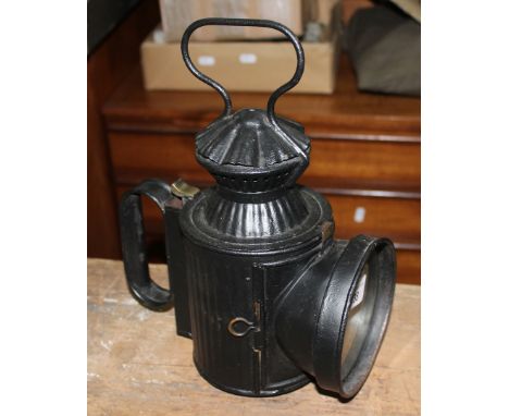 A railway lamp.