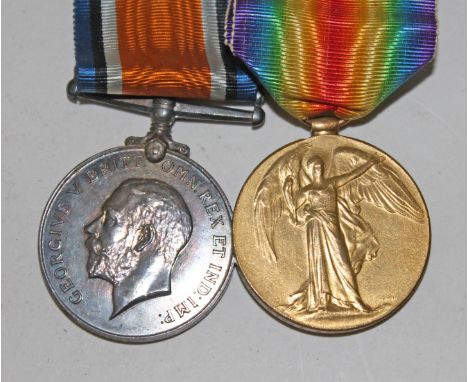 A WWI pair awarded to 35556 PTE T AINSWORTH CHES R  